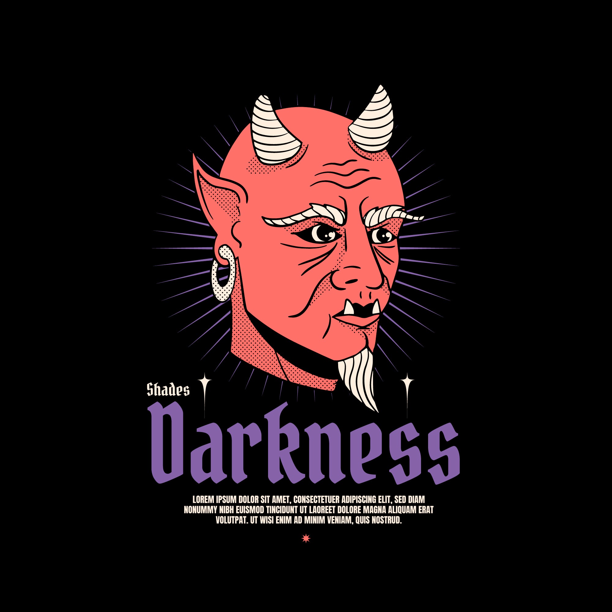 Shades of Darkness – Graphic Oversized Tee - ThreadStyle