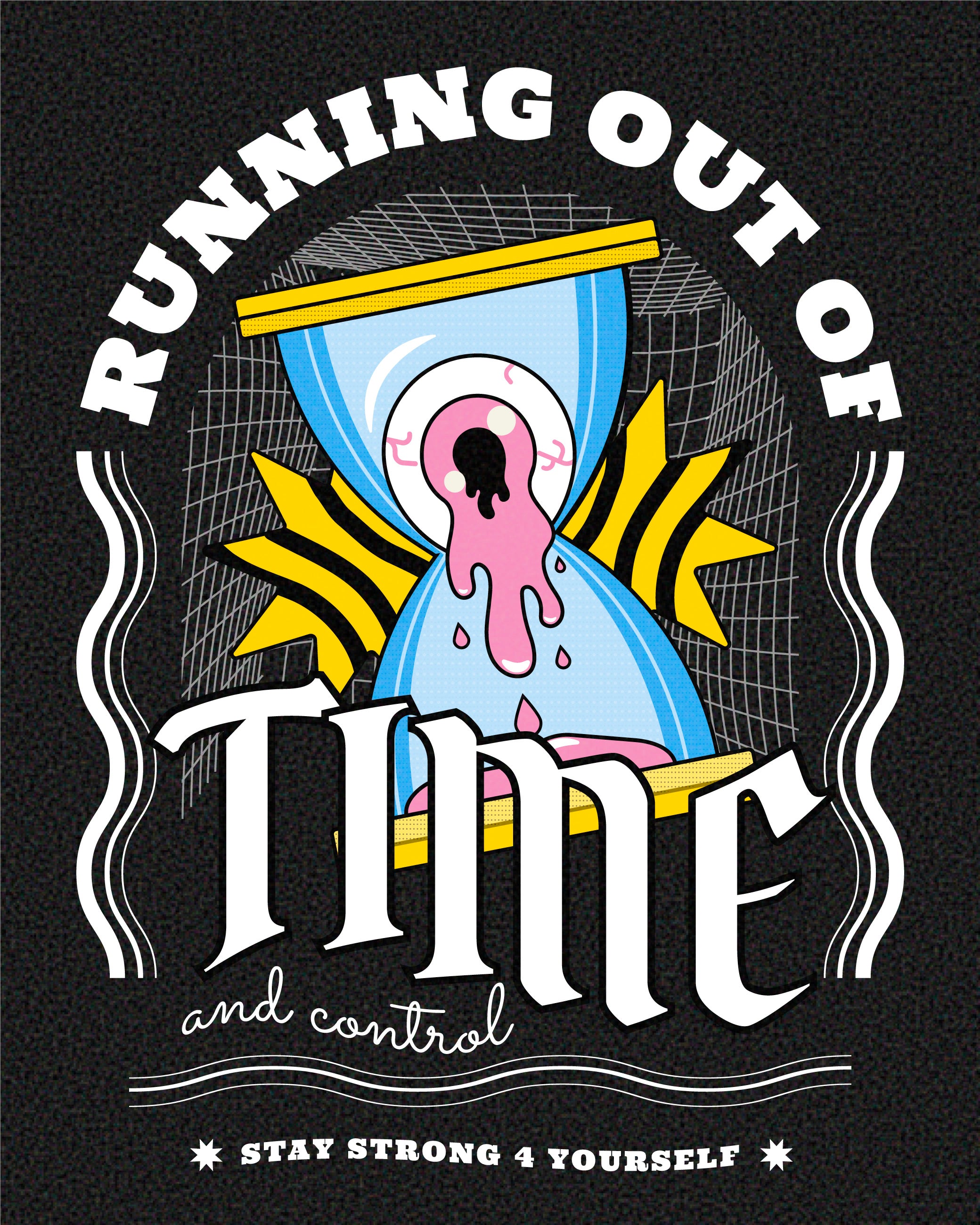Running Out of Time – Bold Hourglass Graphic Tee - ThreadStyle