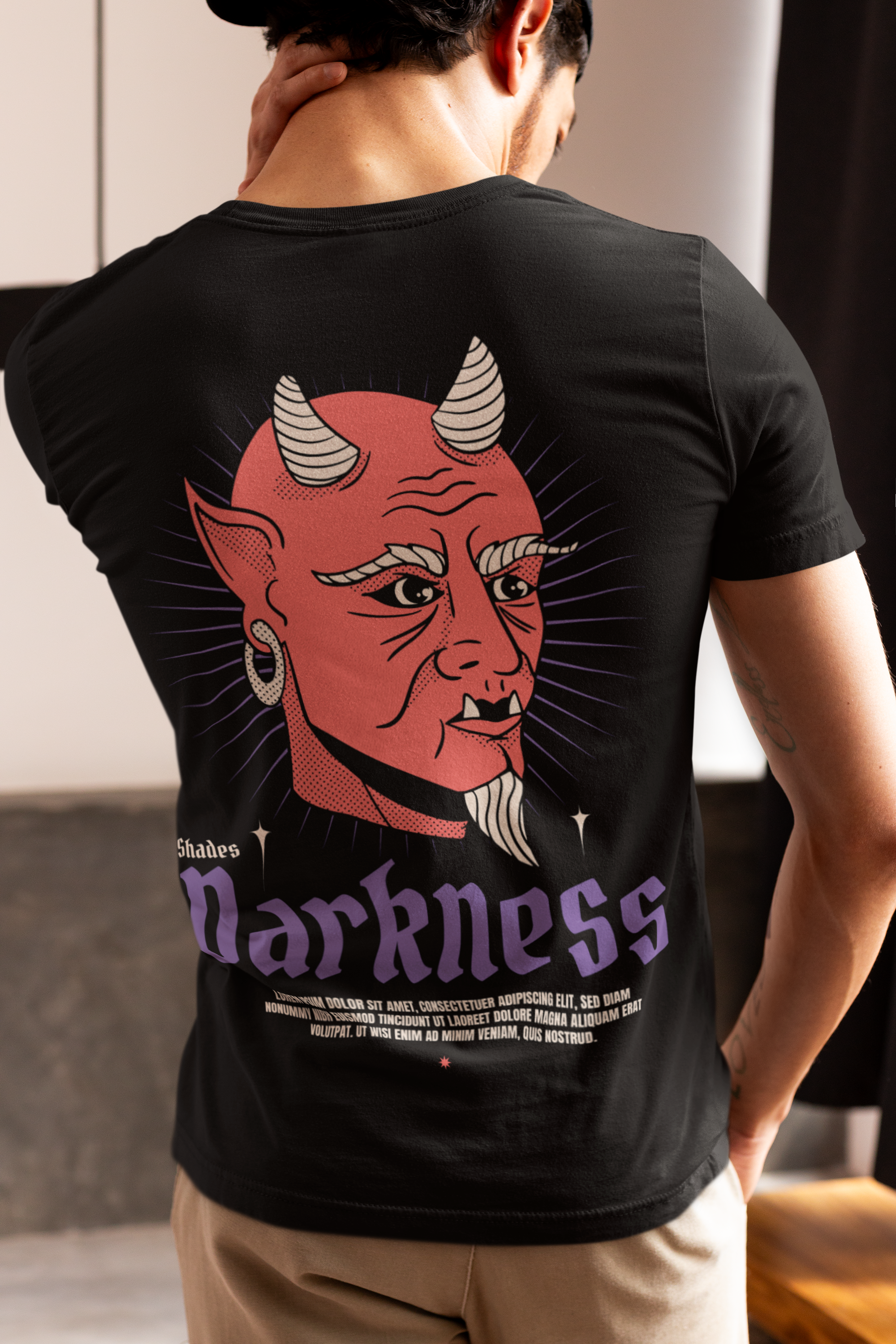 Shades of Darkness – Graphic Oversized Tee - ThreadStyle