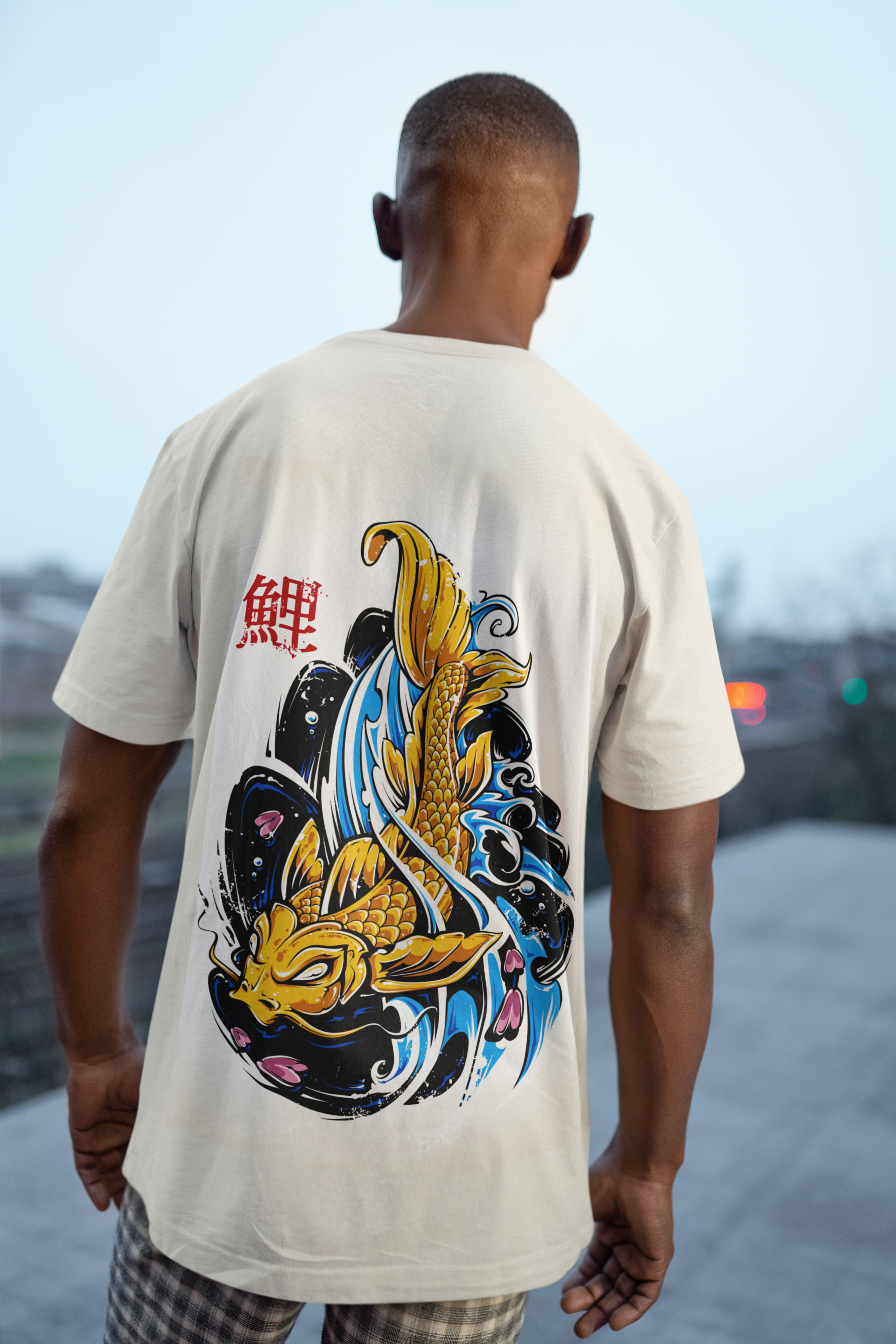 🐉KOI DRAGON WAVE Oversized T-Shirt - ThreadStyle