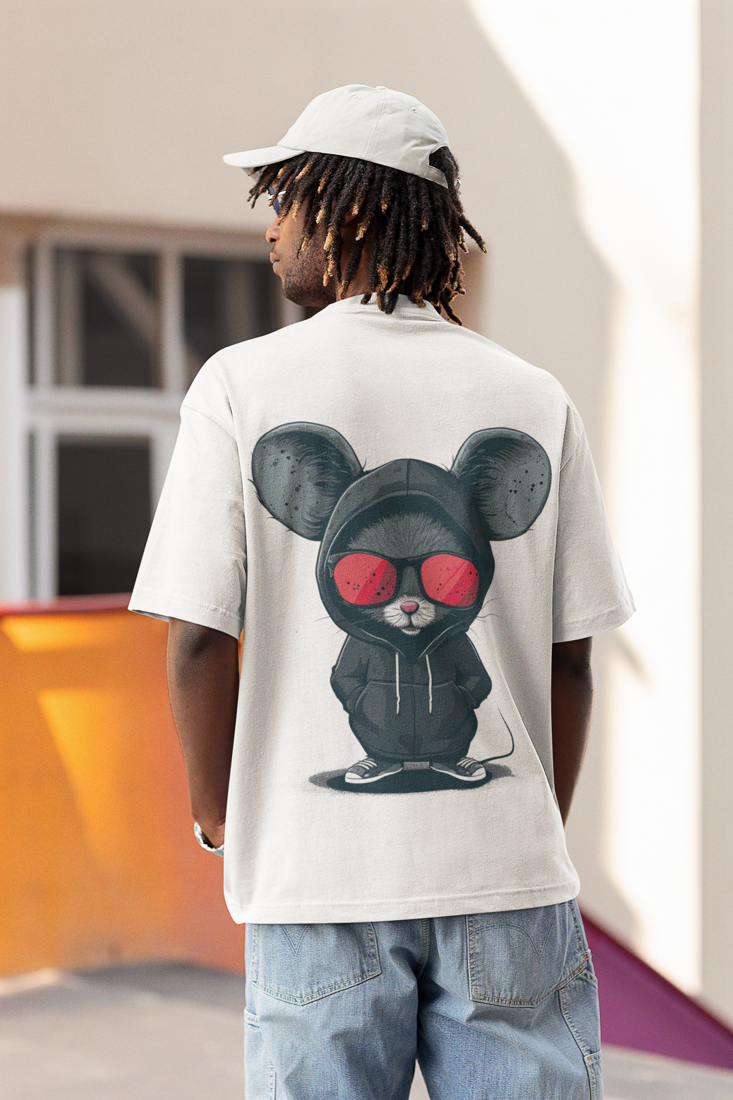 🧀 COOL MOUSE IN HOODIE – STREETWISE ATTITUDE TEE - ThreadStyle