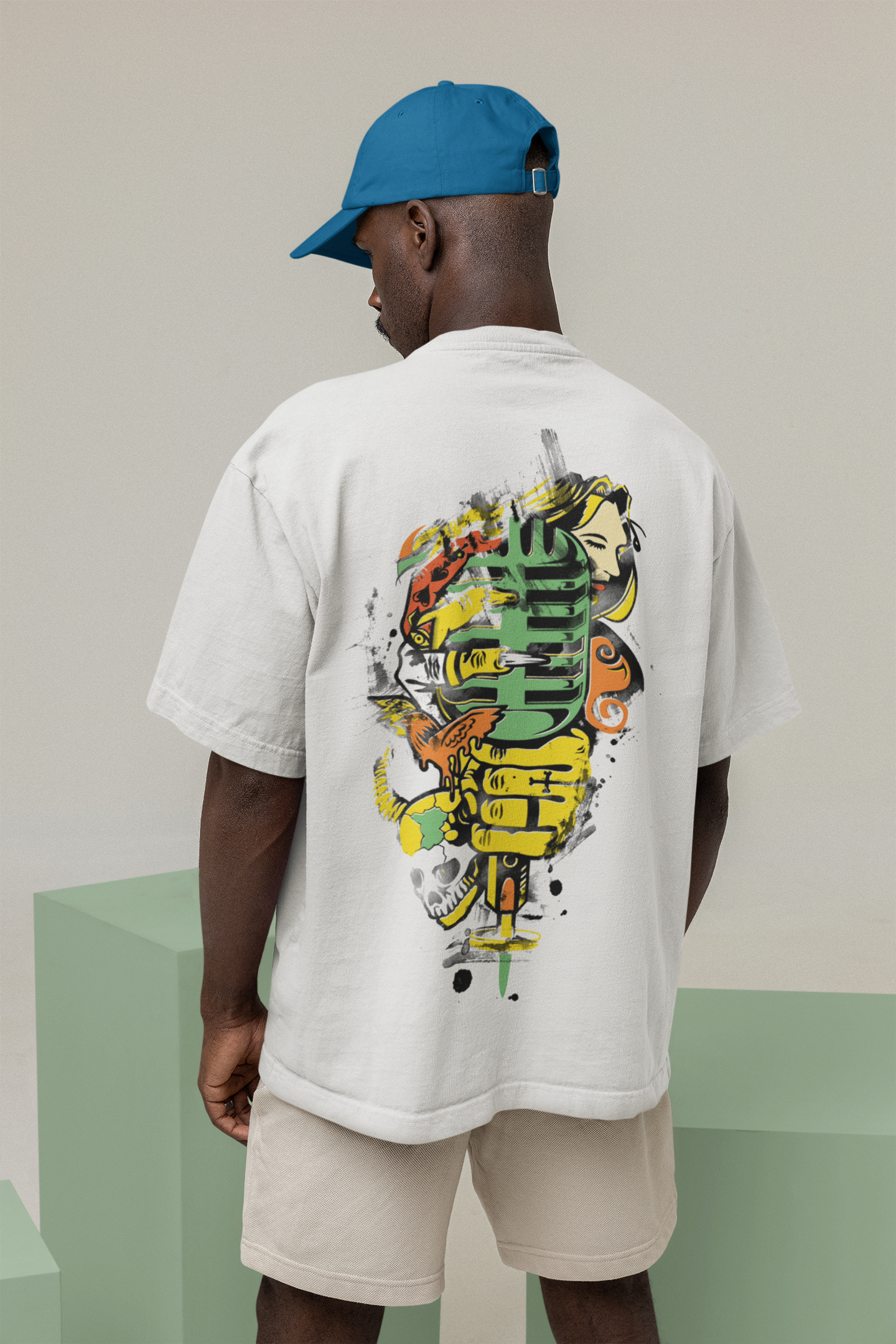 🔥 “INKED TRIBUTE” Oversized Street Graphic Tee - ThreadStyle