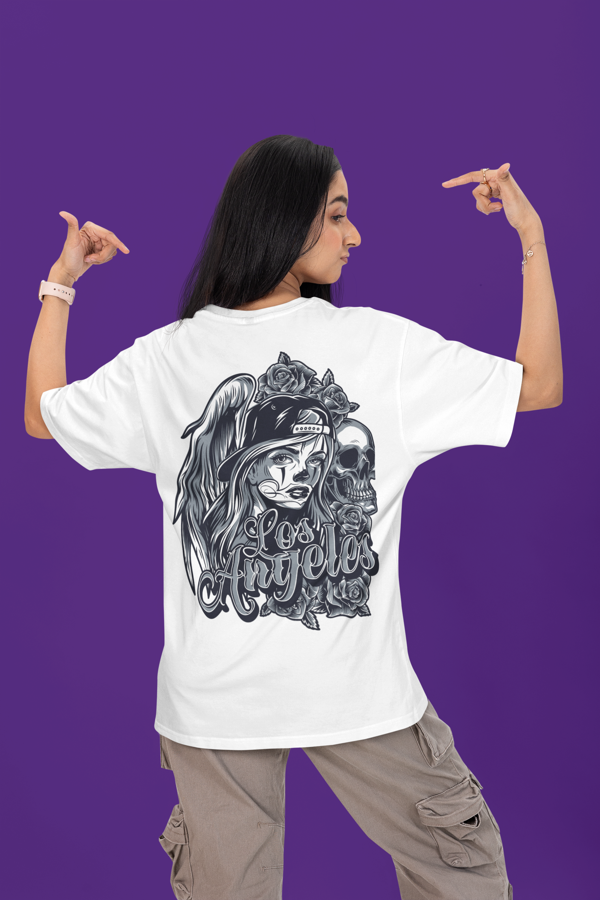 "LOS ANGELES ANGEL" – Urban Street Art Graphic Tee - ThreadStyle