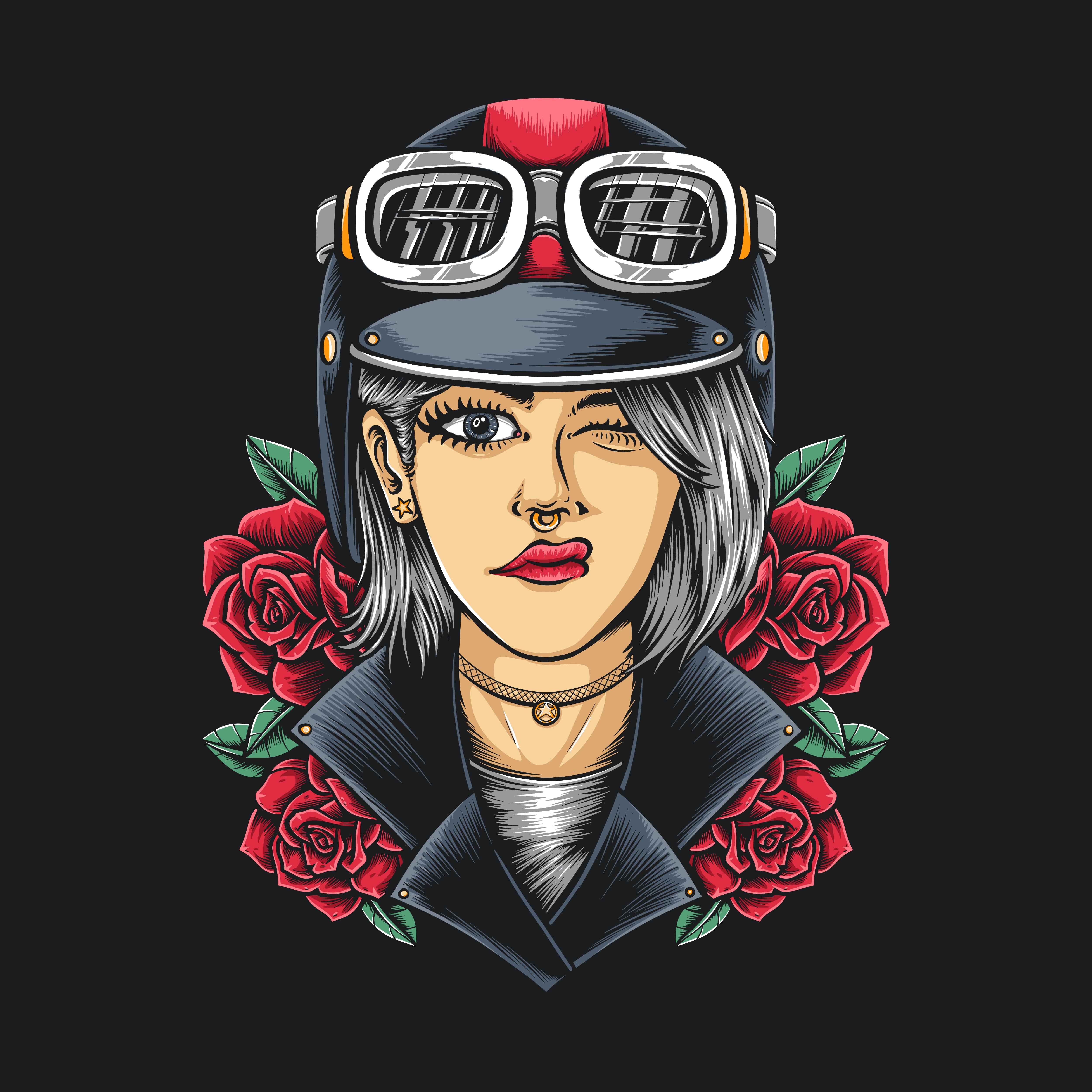 🚨 NEW DROP – “Biker Rose” Graphic Tee - ThreadStyle