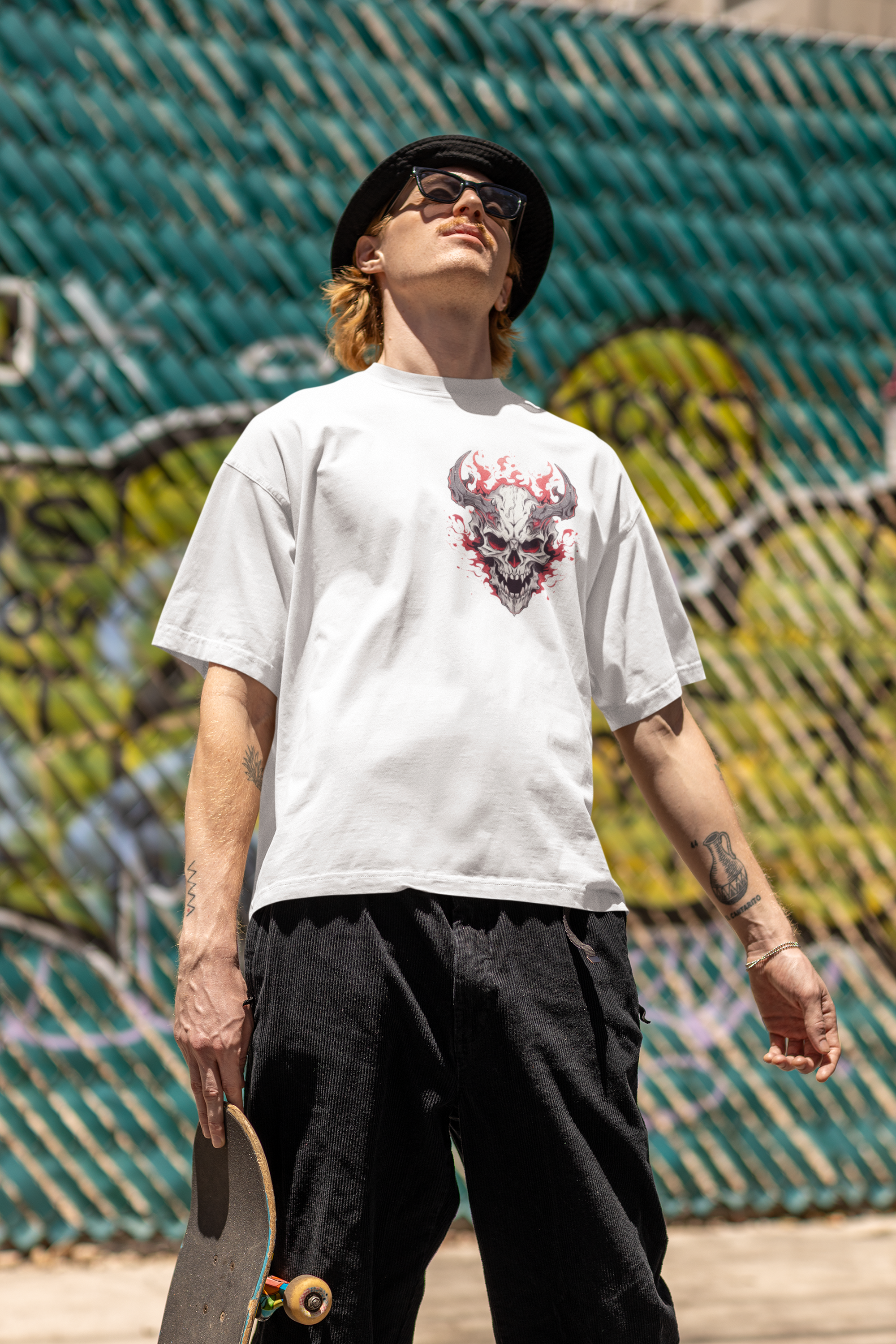 Grim Reaper Sword Guardian Oversized T-Shirt
