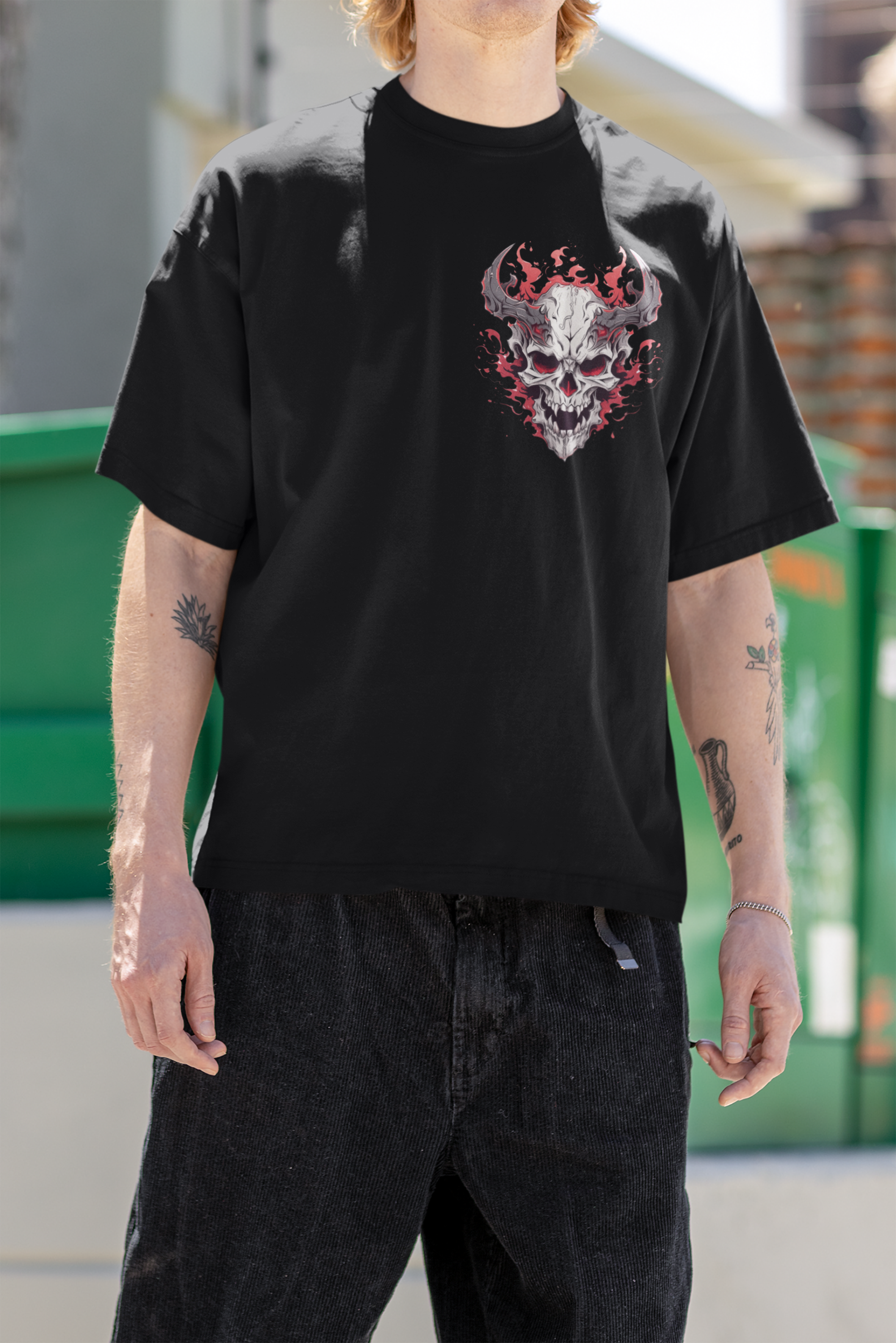 Grim Reaper Sword Guardian Oversized T-Shirt