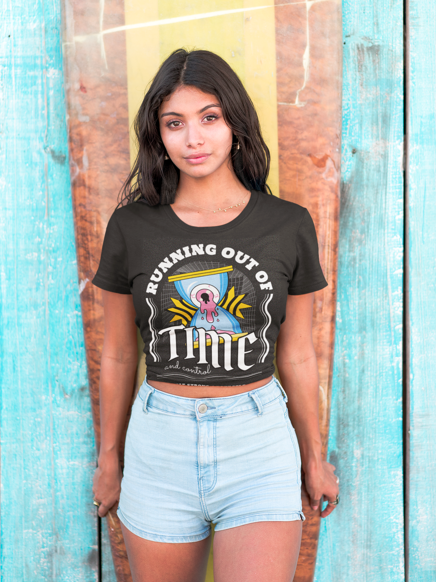 Running Out of Time – Bold Hourglass Graphic Tee - ThreadStyle
