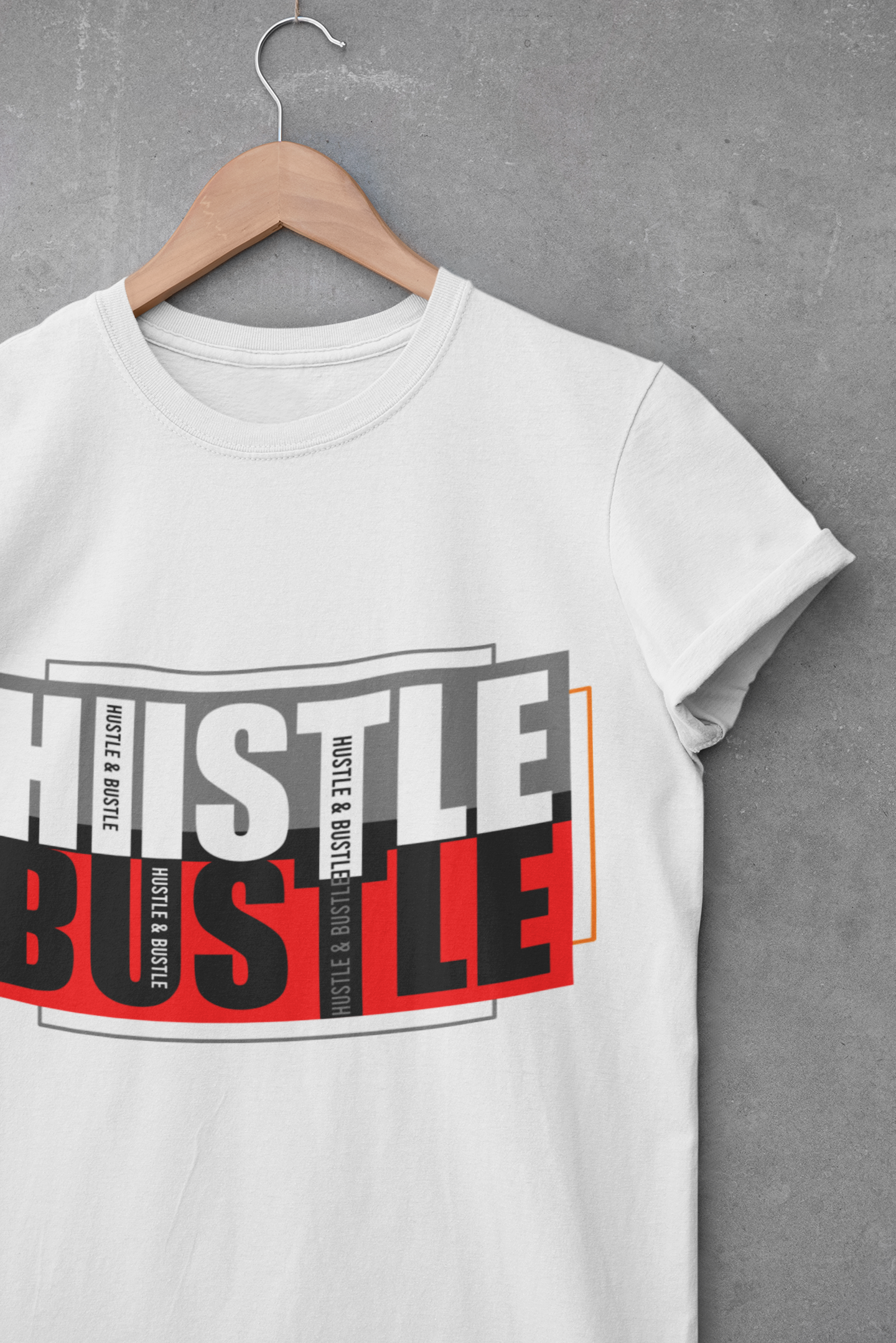 HUSTLE & BUSTLE – Graphic Typography Tee - ThreadStyle