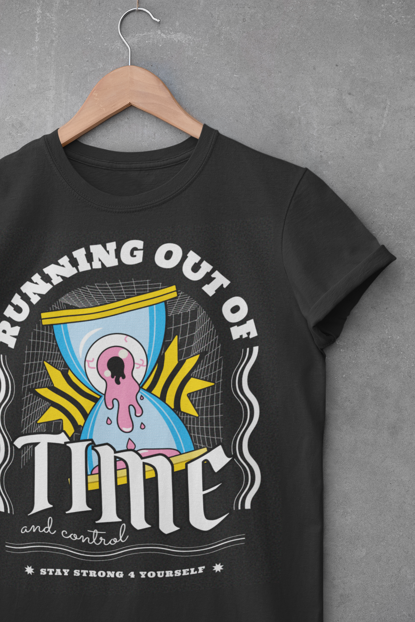 Running Out of Time – Bold Hourglass Graphic Tee - ThreadStyle