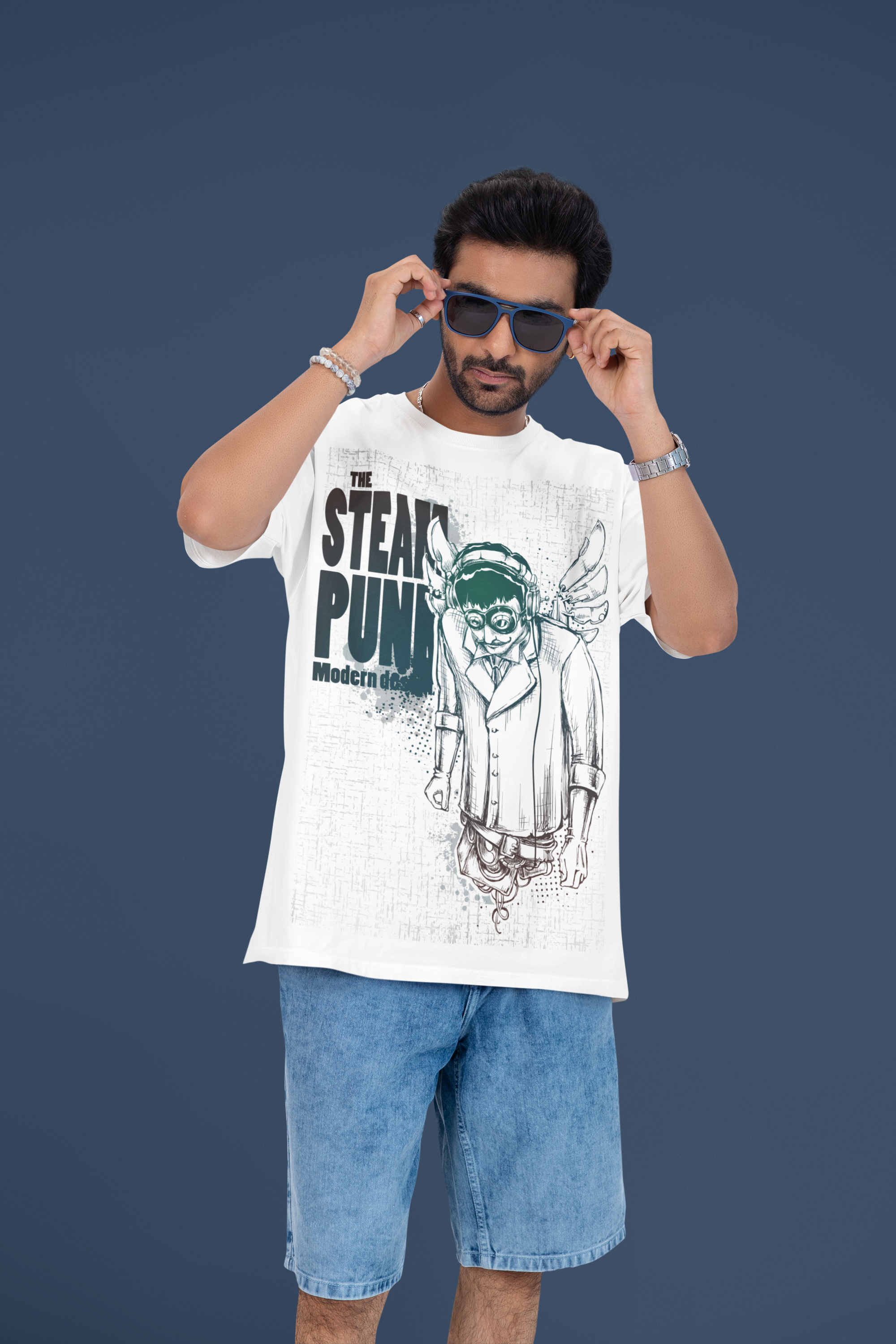 🟢 STEAMPUNK VIBES – MODERN DREAMER OVERSIZED T-SHIRT - ThreadStyle