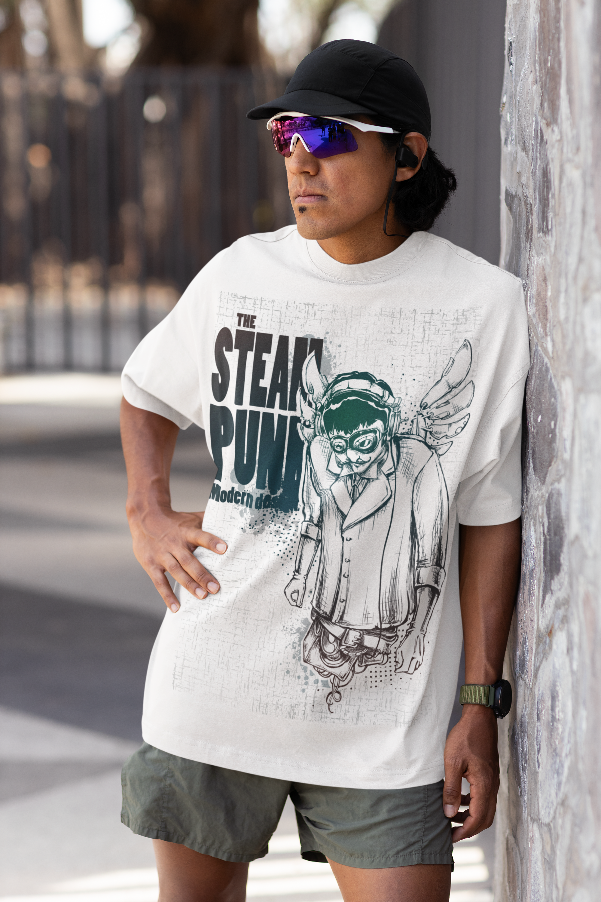 🟢 STEAMPUNK VIBES – MODERN DREAMER OVERSIZED T-SHIRT - ThreadStyle