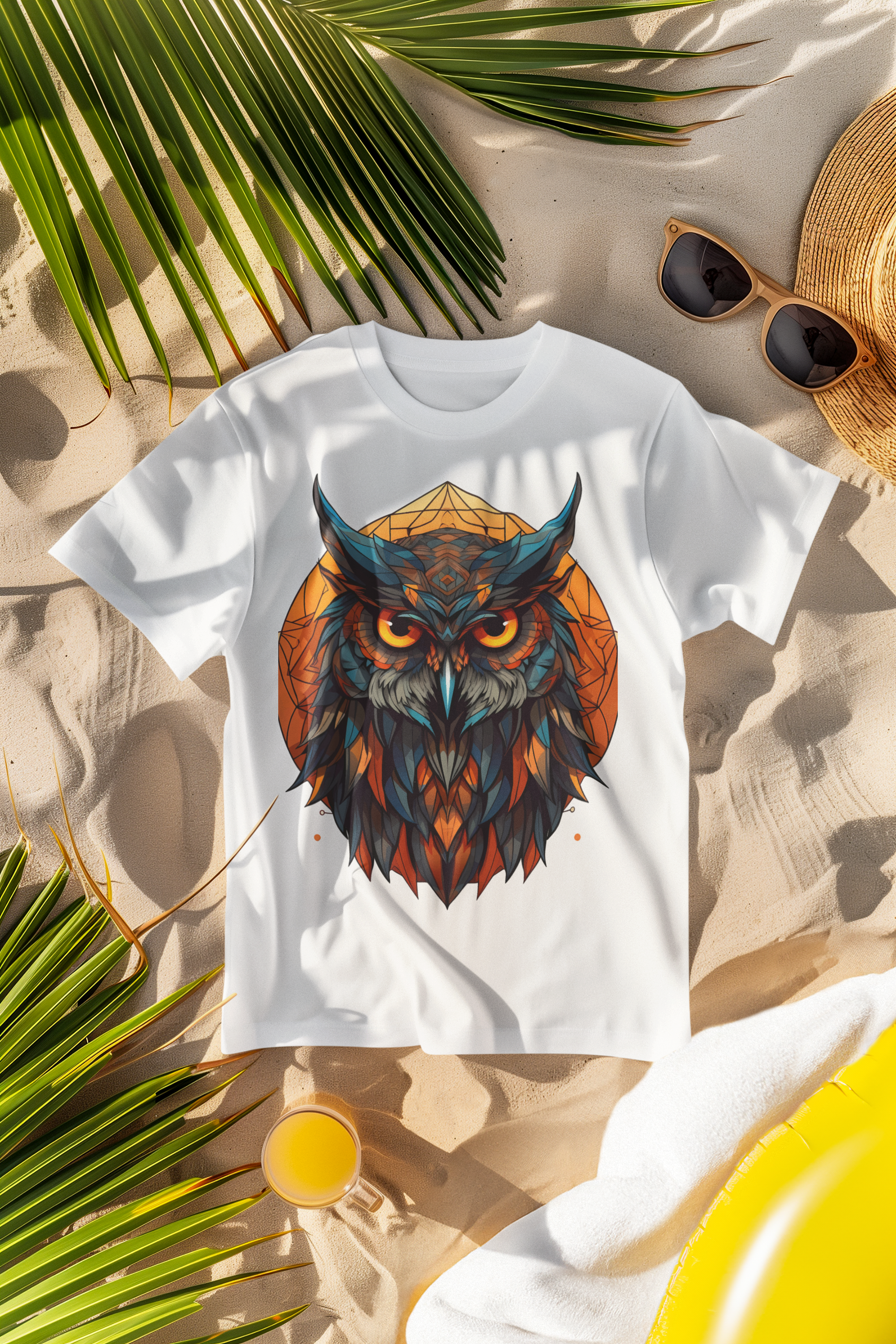 🔥 "Geometric Owl Spirit" Oversized Unisex T-Shirt