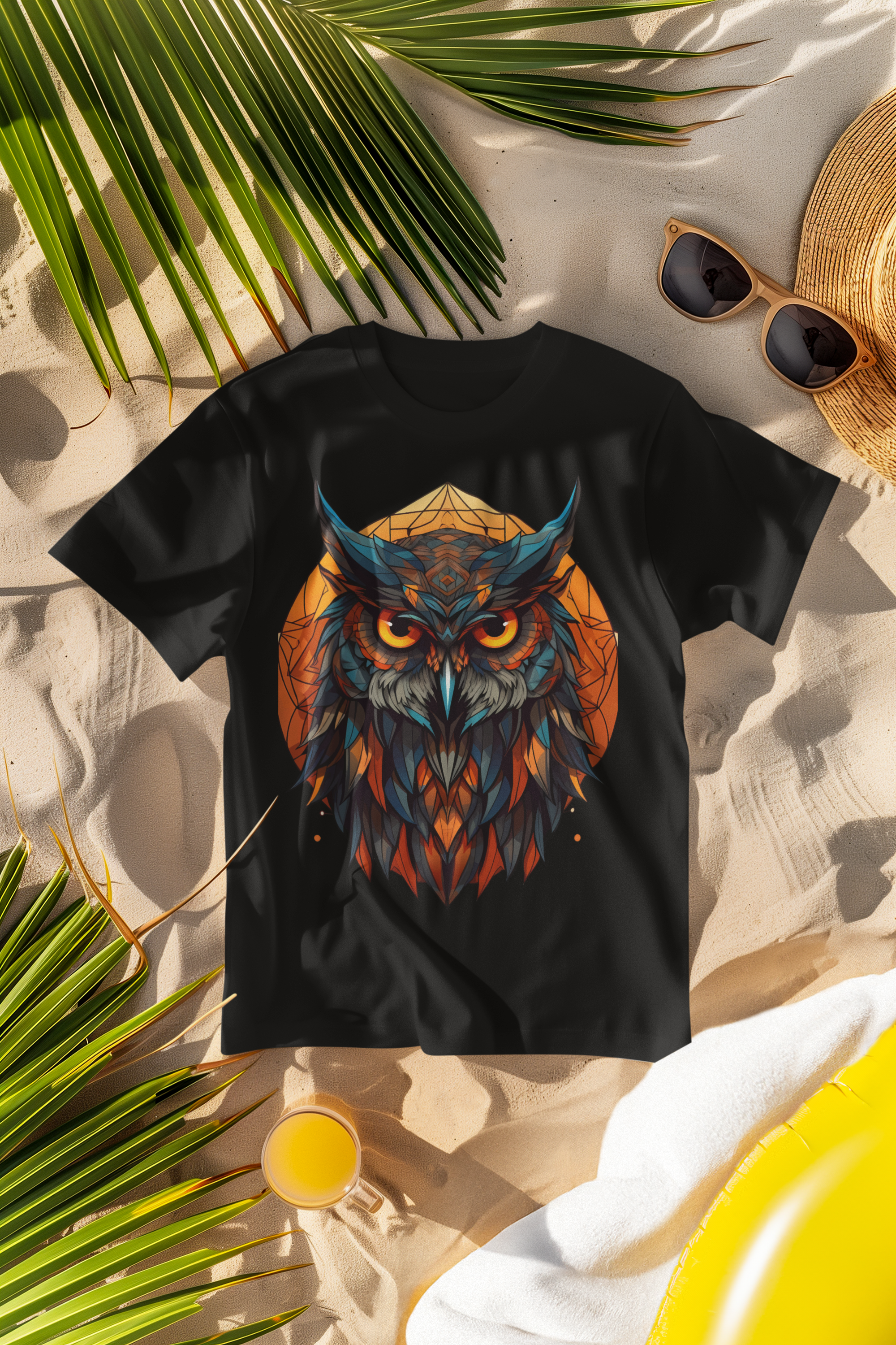 🔥 "Geometric Owl Spirit" Oversized Unisex T-Shirt