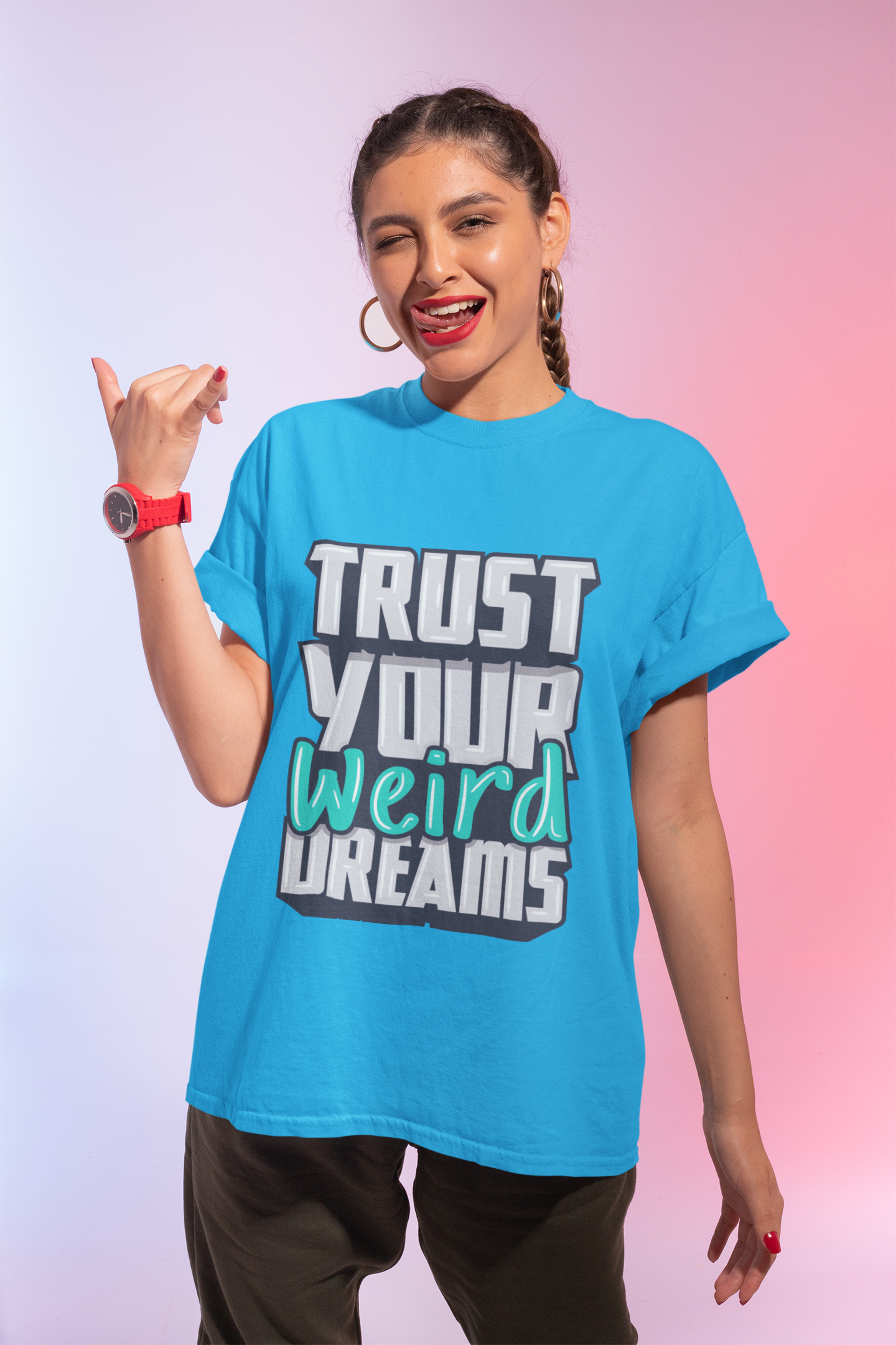 Trust Your Weird Dreams | Oversized Cotton Graphic T-Shirt