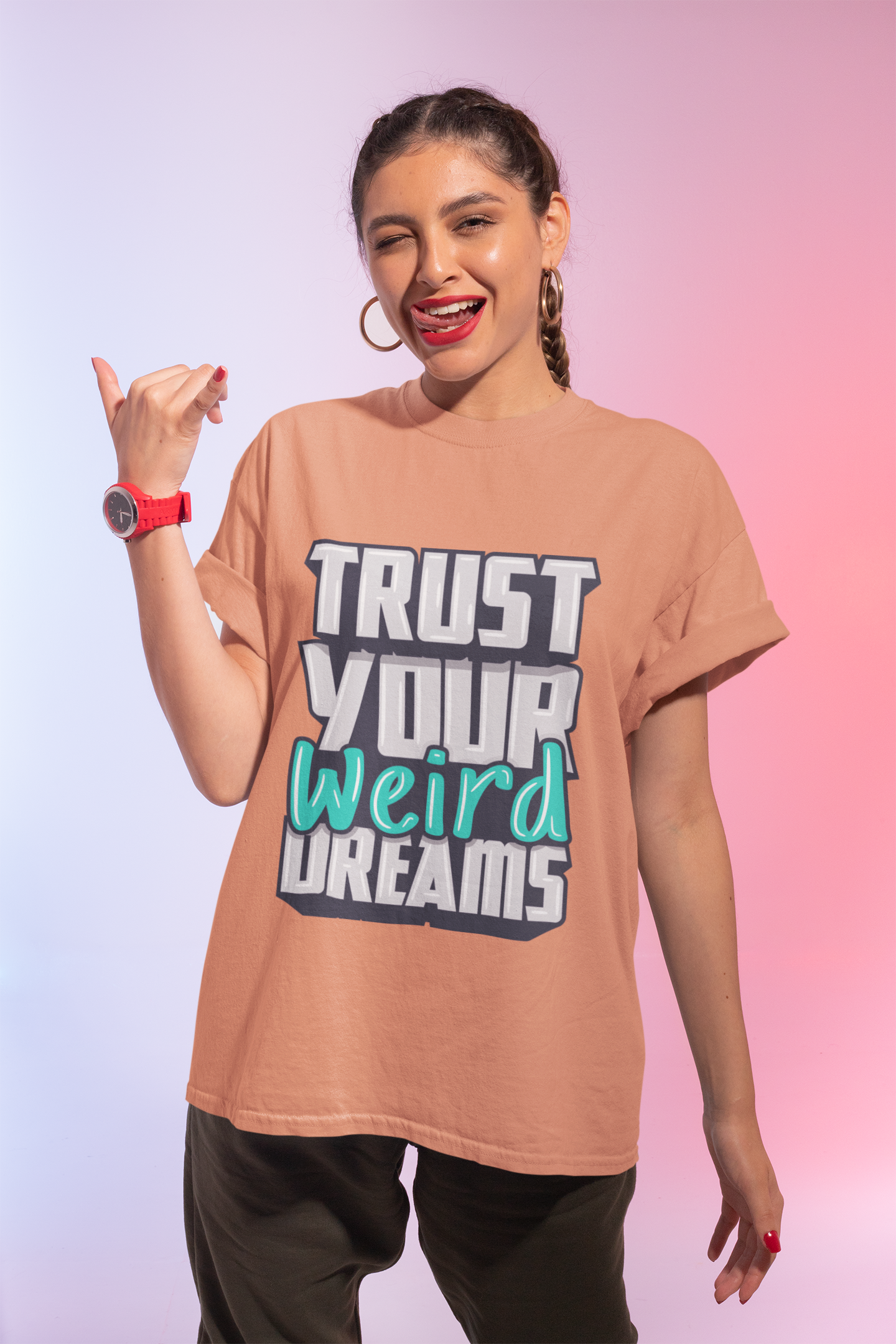 Trust Your Weird Dreams | Oversized Cotton Graphic T-Shirt