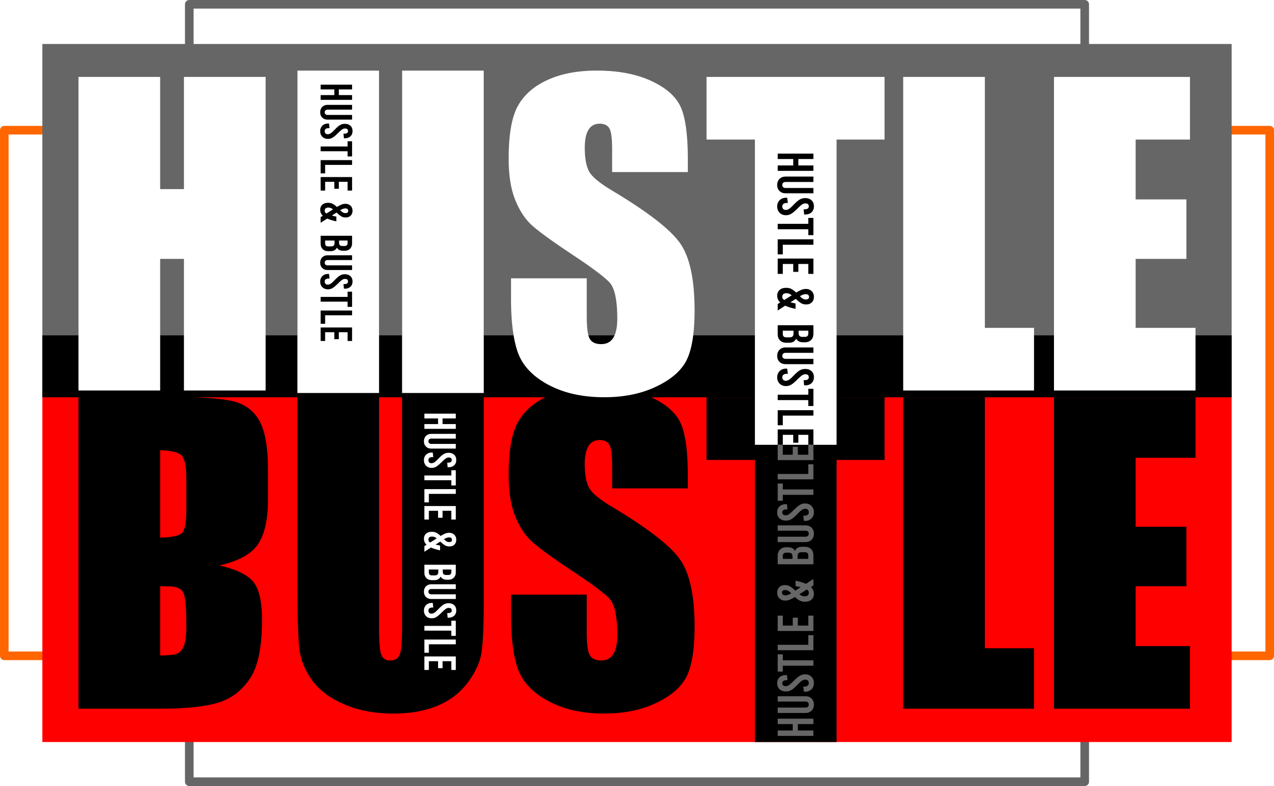 HUSTLE & BUSTLE – Graphic Typography Tee - ThreadStyle